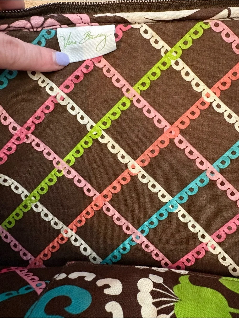 Vera Bradley Mocha Rouge Quilted Laptop Sleeve 13
